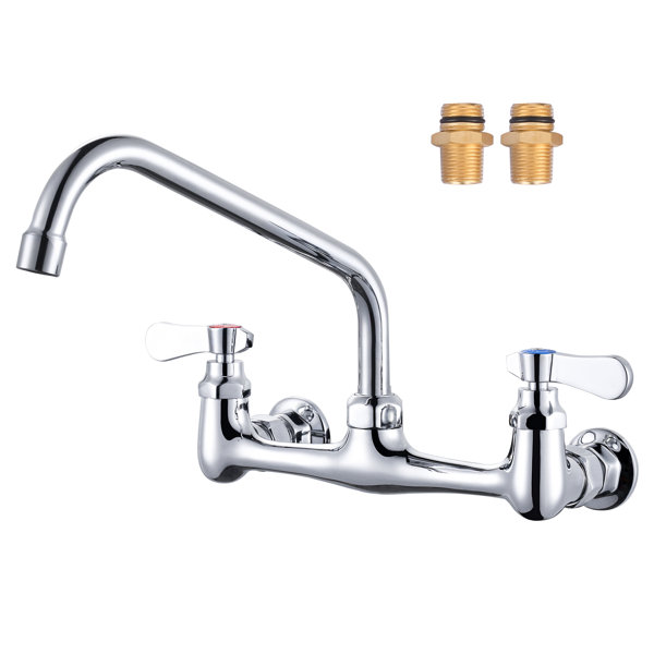 iVIGA 10" 2Handle Wall Mounted Commercial Standard Kitchen Faucet with